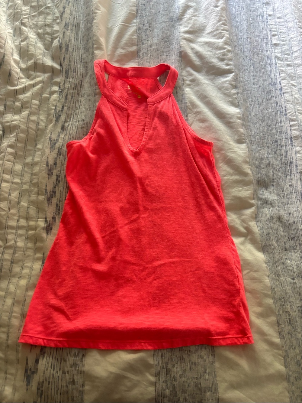 Lilly Pulitzer Neon Coral Keyhole Racerback Tank